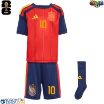 Otroški Nogometni dresi Španija Dani Olmo #10 Domači SP 2026 Kratek Rokav (+ Kratke hlače)